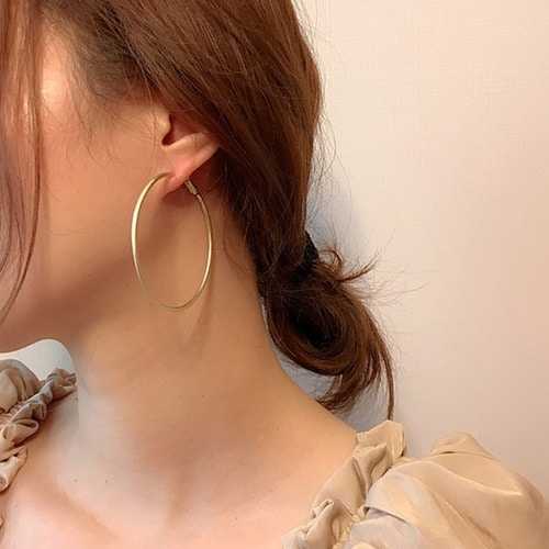 ビッグフープピアス 大きめサークルピアス ピアス アクセサリーヘアアクセサリー miniministore ミニミニストア