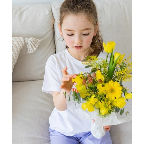 Kids コットンロゴtシャツ Tシャツ カットソー ロゴ キッズ 子供服 女の子 親子コーデ 親子ペア お揃い リンクコーデ 100cm 110cm 1cm 130cm 春 ピエロ Pierrot Tシャツ カットソー トップス Pierrot ピエロ レディースファッション通販リュリュモール