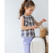 kids チェックフリルノースリーブブラウス ☆ キッズ 子供服 チェック ノースリーブ ブラウス フリル セットアップ可能 お揃い 親子コーデ  ネイビー 100cm 110cm 120cm 130cm ピエロ Pierrot 春 - ブラウス/トップス - Pierrot(ピエロ) -  レディースファッション通販 ...