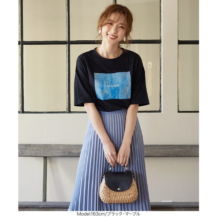 選べるプリントtシャツ C5387 レディース トップス Tシャツ カットソー ロゴ フォト プリント 半袖 ゆったり 春 春夏 夏 おしゃれ カジュアル プリントtシャツ ロゴt プリントtシャツ 白 黒 五分袖 Tシャツ カットソー トップス 神戸レタス コウベレタス