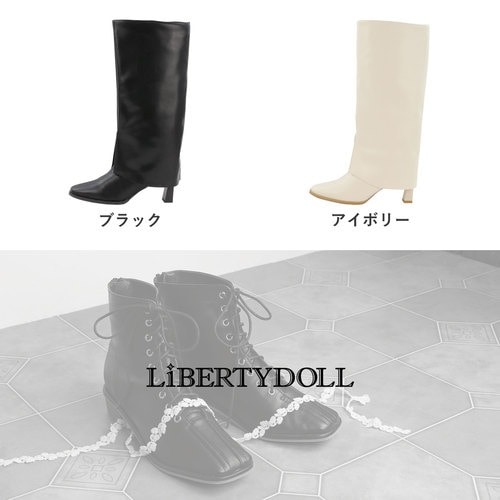 6.5cmヒール カバーロングブーツ ☆9132 - ブーツ/靴・シューズ - Libertydoll(リバティドール) -  レディースファッション通販リュリュモール