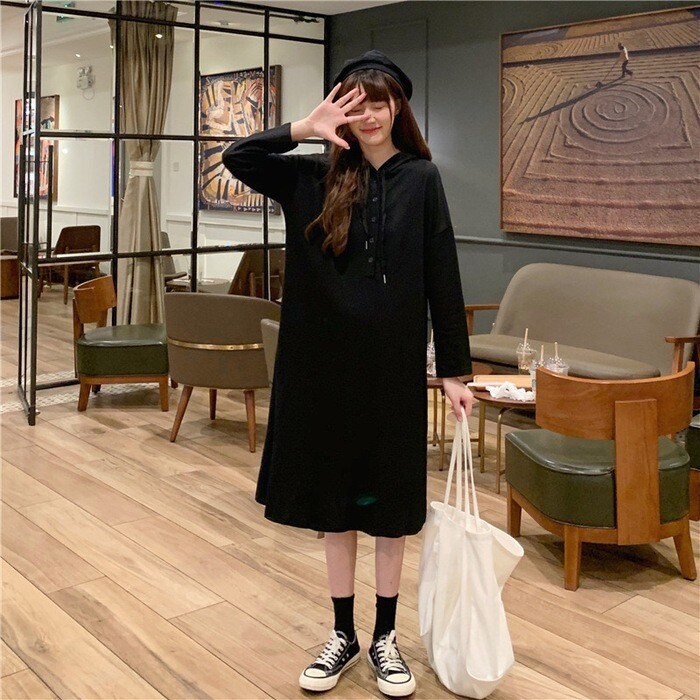 パーカーワンピース レディース ワンピ マキシ丈 秋服 冬服 コーデ 無地 大人 可愛い かわいい 人気 秋冬 パーカー ルームウェア パジャマ 部屋着  フード - ワンピース/ワンピース・ドレス - NinaetLina(ニナエリナ) - レディースファッション通販リュリュモール