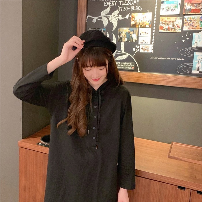 パーカーワンピース レディース ワンピ マキシ丈 秋服 冬服 コーデ 無地 大人 可愛い かわいい 人気 秋冬 パーカー ルームウェア パジャマ 部屋着  フード - ワンピース/ワンピース・ドレス - NinaetLina(ニナエリナ) - レディースファッション通販リュリュモール