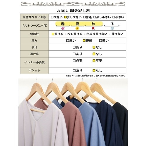 大きいサイズレディース トップス カットソー Tシャツ 袖タックプルオーバー Vネック 半袖 5分袖 袖タック タック バルーン ドルマン 無地  ストレッチ 伸縮 通勤 オフィス 春新作 春服 夏服 LL 2L 3L 4L 5L ブルー ネイビー パープル グレー ブラック 黒 ゴールドジャパン  -