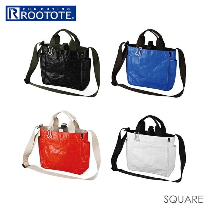 ルートート ショルダー 通販 Rootote レディース メンズ トートバッグ 2way ショルダーバッグ 斜めがけ レジャーシート素材 バッグ Square 1949 Sn スクエアdog タープ A お散歩バッグ お散歩グッズ お出かけ 犬用品 Backyard Family バックヤードファミリー