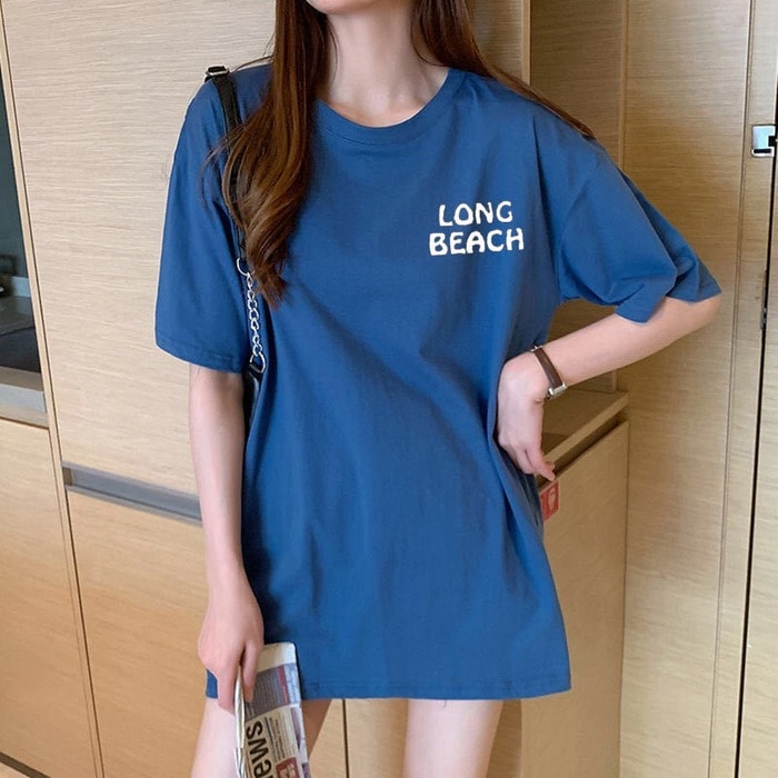 レディースオーバーtシャツプリントtシャツ Big Tシャツ半袖 夏 ベーシックtシャツ シンプルtシャツ ロゴプリント 韓国ファッション レディース トップス 半袖 ゆったり Beststore ベストストア ファッション通販リュリュモール Ryuryumall