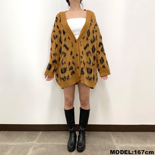 ひょう柄シャギーニットカーディガン - カーディガン/トップス - non-hedge(ノンヘッジ) - レディースファッション通販リュリュモール